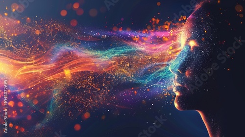 a stock photo depicting an emotional intelligence, abstract image , Generative Ai 