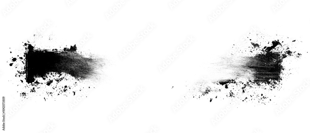 PNG Ultrawide Black Chunky Brush Stroke Border Elements Isolated On Transparent Background PNG Ultrawide Black Chunky Brush Stroke Border Elements Isolated On Transparent Background