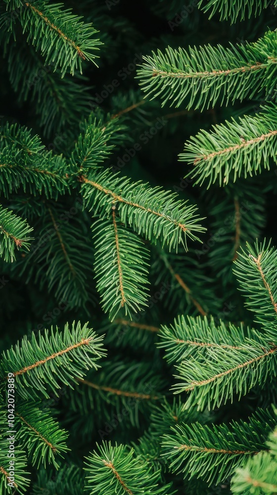 Close-up of pine needle leaves with a dark green background. Close-up of pine needle leaves with a dark green background.