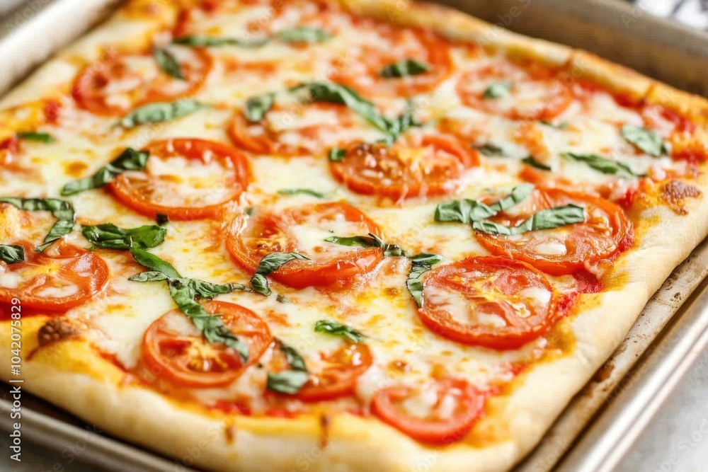 Fresh margherita pizza with tomatoes basil Fresh margherita pizza with tomatoes basil