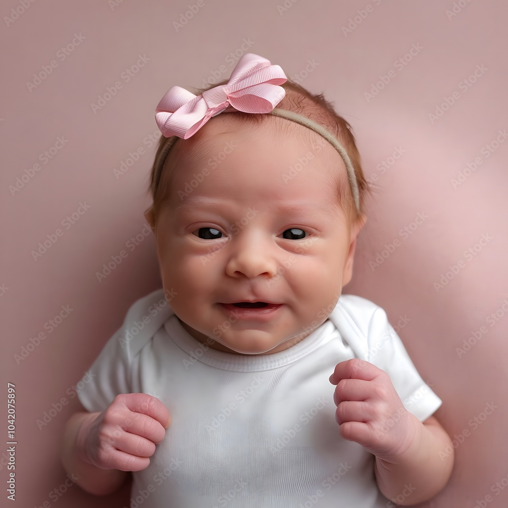 Portrait of new born baby girl Portrait of new born baby girl