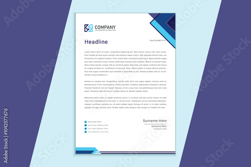 Modern Business Letterhead Design Template  for Corporate and Business Use