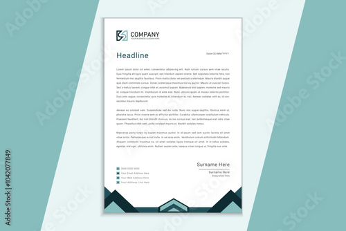 Modern Business Letterhead Design Template  for Corporate and Business Use