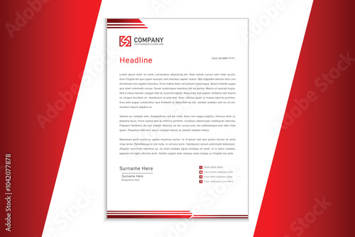 Modern Business Letterhead Design Template  for Corporate and Business Use