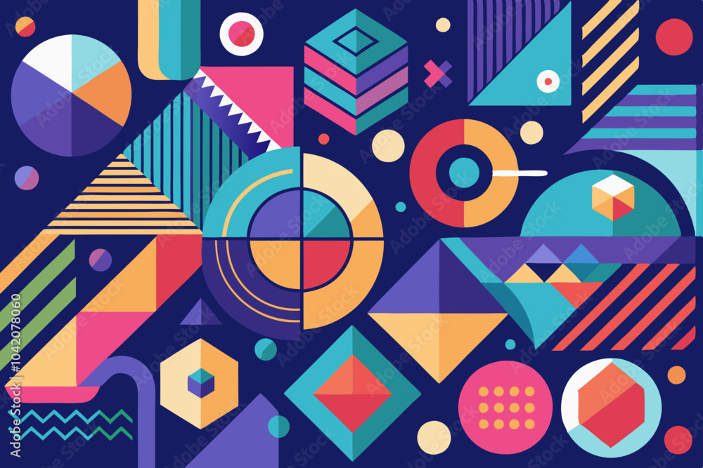 Obraz premium Modern Vector Art of Abstract Geometric Shapes
