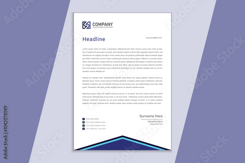 Modern Business Letterhead Design Template  for Corporate and Business Use