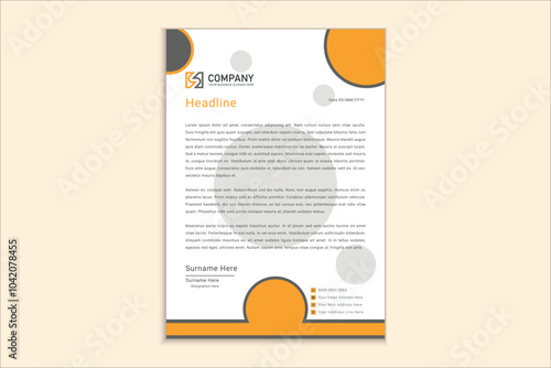 Modern Business Letterhead Design Template  for Corporate and Business Use