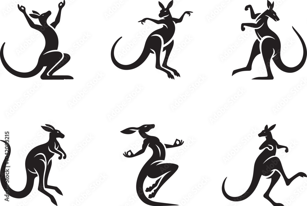 Dancing kangaroo vector illustration design Dancing kangaroo vector illustration design