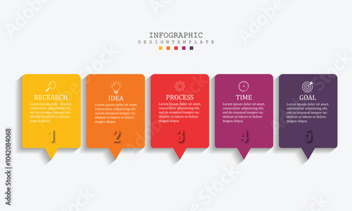 illustration vector infographic circle with 6 steps, design infographic template. Can be used for process diagram, presentation, workflow.	