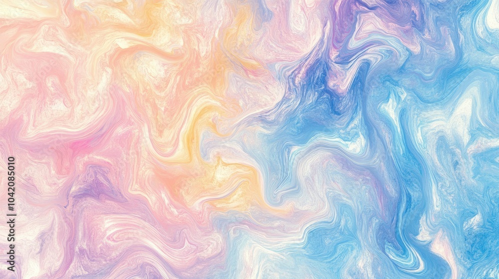 Soft pastel-colored tie-dye pattern with intricate swirling shapes, creating a dreamy and calming aesthetic. Soft pastel-colored tie-dye pattern with intricate swirling shapes, creating a dreamy and calming aesthetic.
