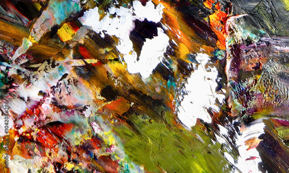 Abstract background art . Ethnic pattern. Mixtures of oil paint. Trendy hand painting canvas. Wall decor and Wall art prints Idea. 3D Texture. Art object