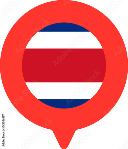 Costa Rica Flag On Pin Icon Free Download Costa Rica Flag On Pin Icon - GFXLoad