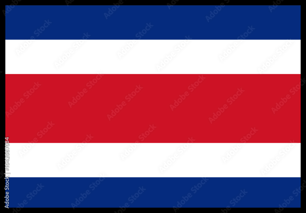 Costa Rica Flag rectangle Icon Costa Rica Flag rectangle Icon
