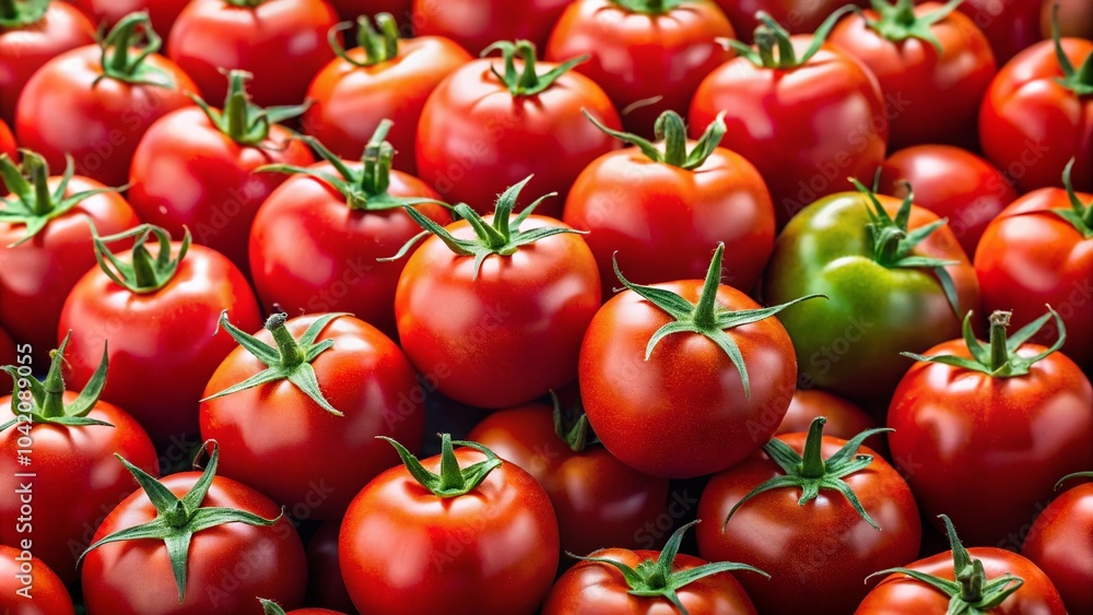 Vibrant Red Tomatoes Stacked in a Pattern on Vertical Background for Fresh Produce Photography Vibrant Red Tomatoes Stacked in a Pattern on Vertical Background for Fresh Produce Photography