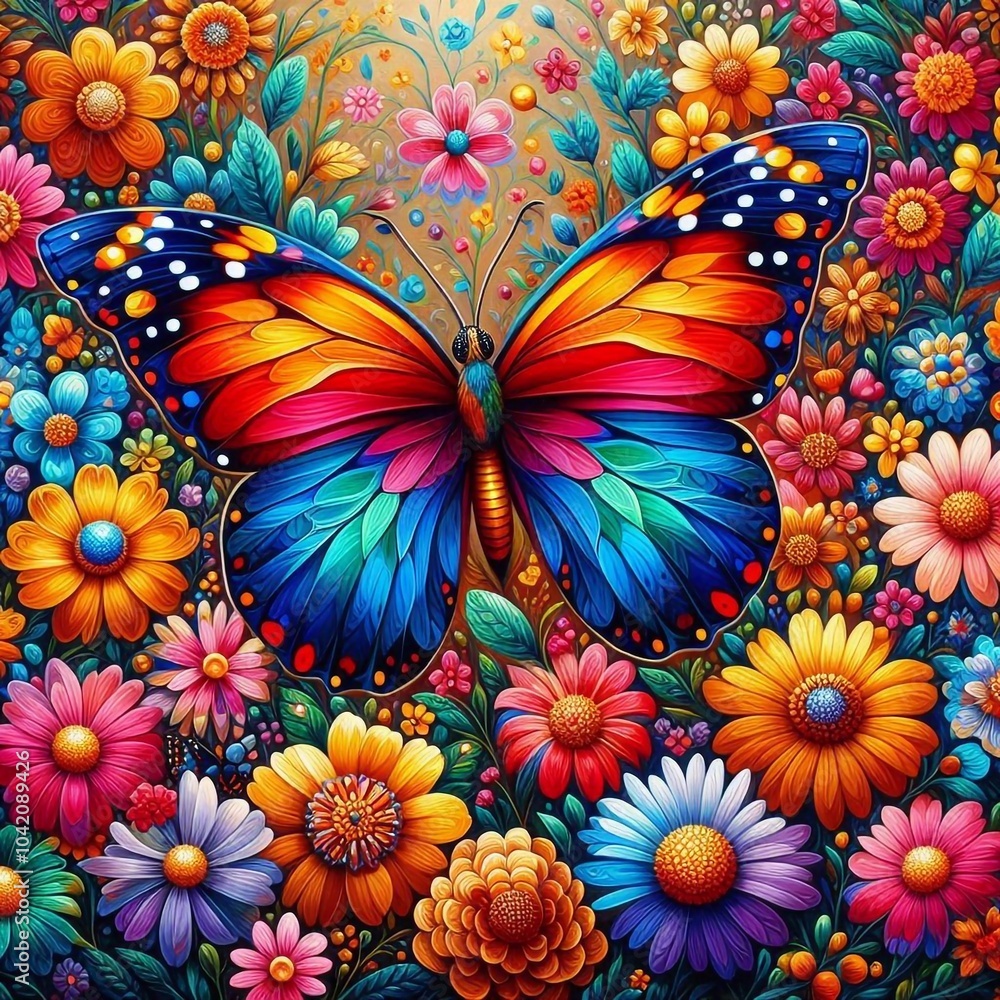 Schmetterling blumiger Hintergrund Schmetterling blumiger Hintergrund