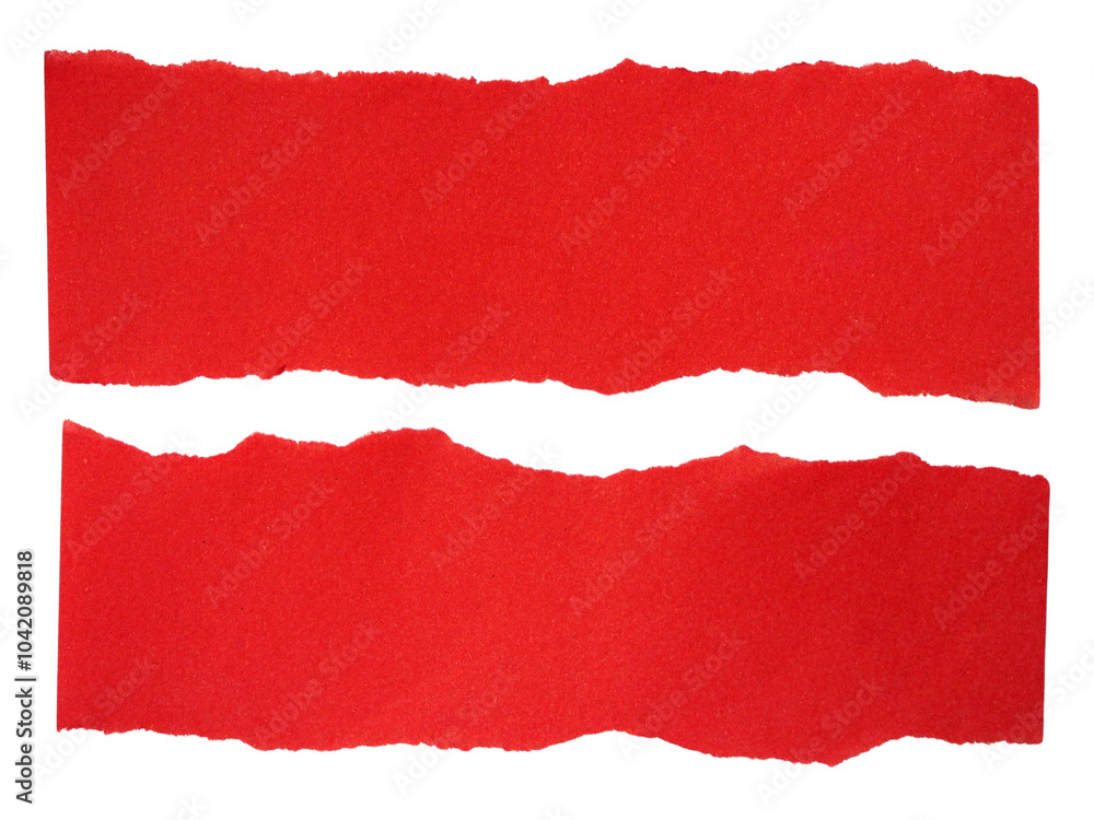 everal pieces of red torn-edge sticky notes isolated on transparent background. everal pieces of red torn-edge sticky notes isolated on transparent background.