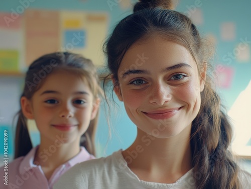 Two Girls in a Classroom