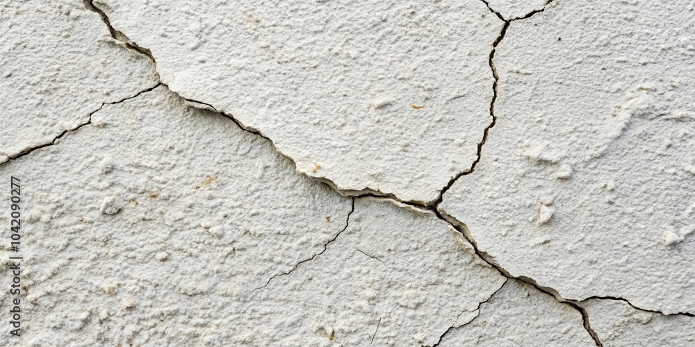Fototapeta premium Cracked white concrete texture background Macro