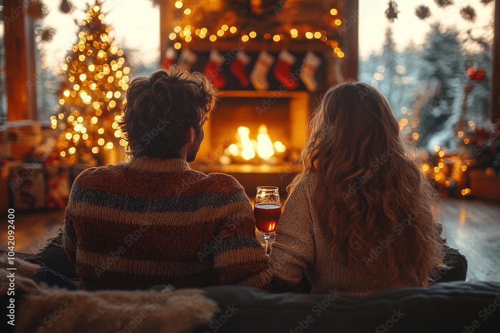 couple on christmas couple on christmas
