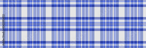 Direct seamless background texture, flooring plaid tartan textile. Repeat fabric vector pattern check in blue and sterling silver colors.