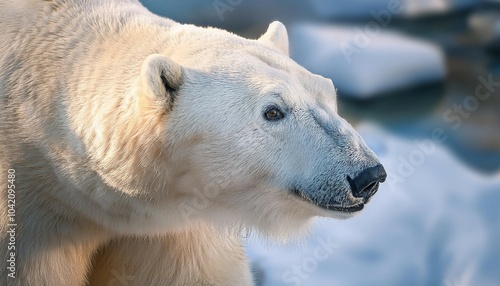 close up of a polar bear s soft white fur showcases its unique textures in a natural habitat during daylight photo