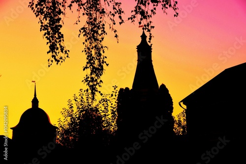 Wallpaper Mural silhouette of the church Torontodigital.ca