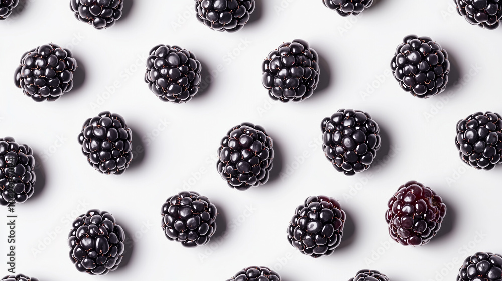 Blackberry Pattern on Light Background Blackberry Pattern on Light Background
