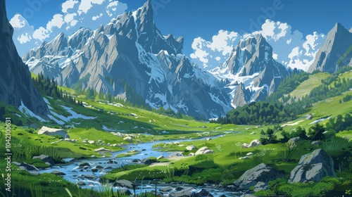 Serene Mountain Valley