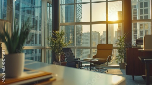 Modern Office View from Elevated Perspective