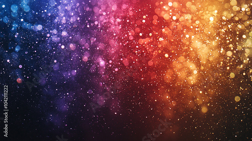 Vibrant abstract background featuring colorful bokeh lights and sparkling effects at night