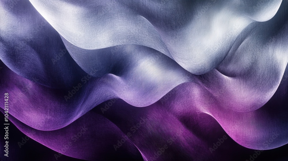 Obraz premium A shimmering gradient of silver and dark purple tones, softly blending into an elegant, abstract composition.