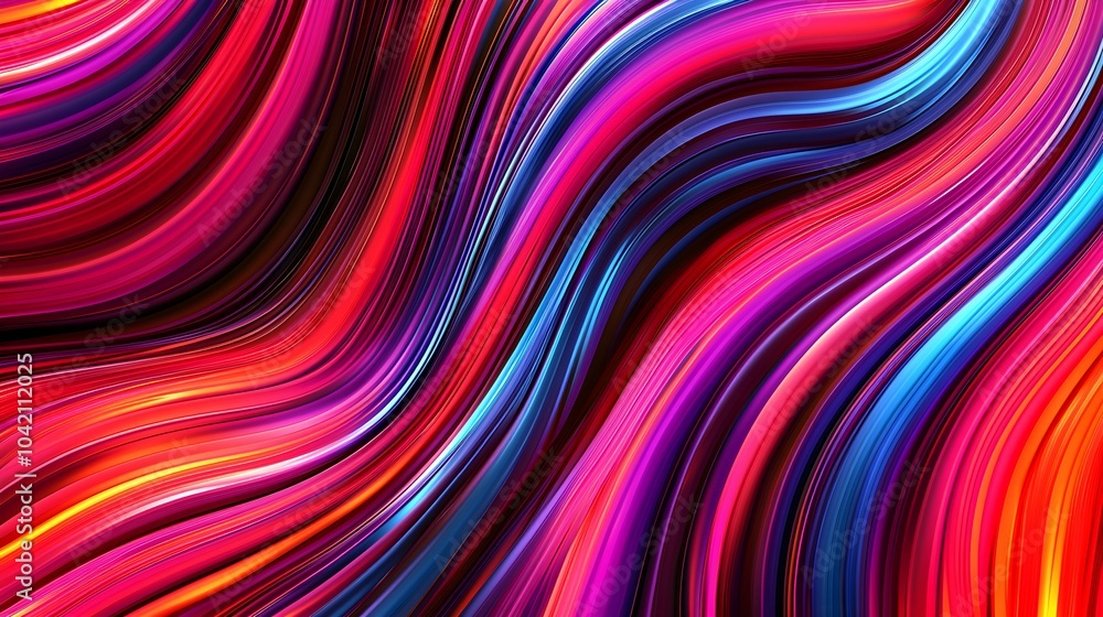 Abstract Vibrant Swirling Ocean Waves Background Abstract Vibrant Swirling Ocean Waves Background