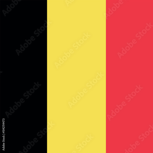 Square shaped national flag of the European country of BELGIUM Free Download Square shaped national flag of the European country of BELGIUM - GFXLoad