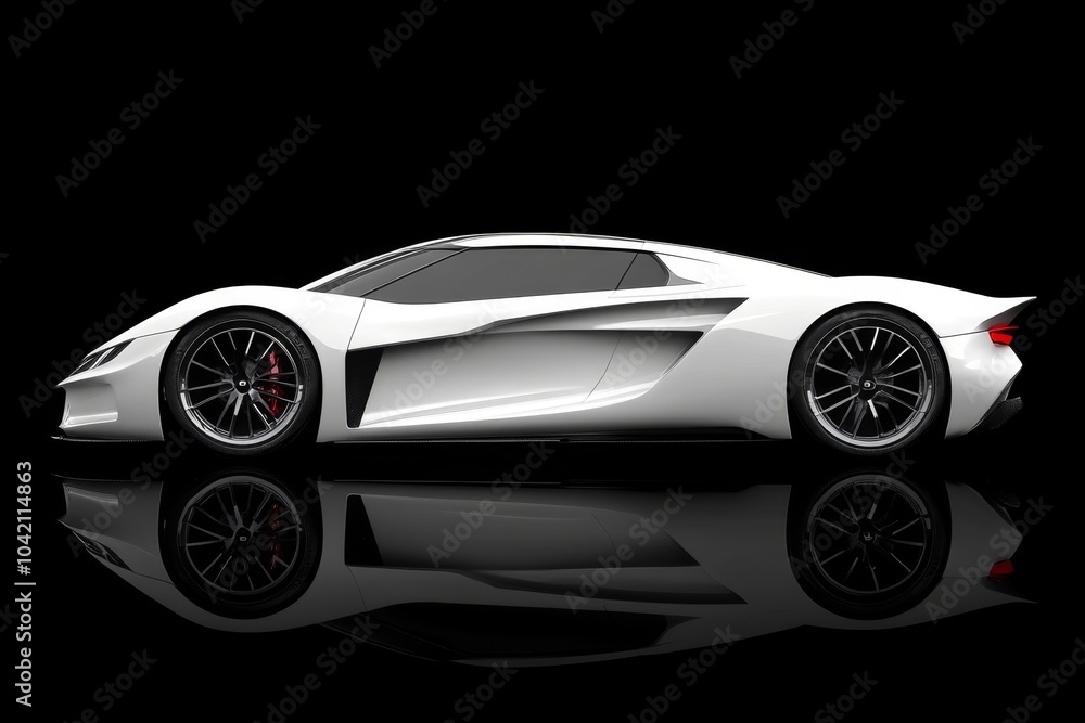 Naklejka premium Minimalist outline of a luxury car, representing wealth and materialism with clean, simple lines