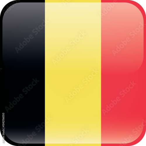 Free Download Cube shaped national flag of the European country of BELGIUM - GFXLoad