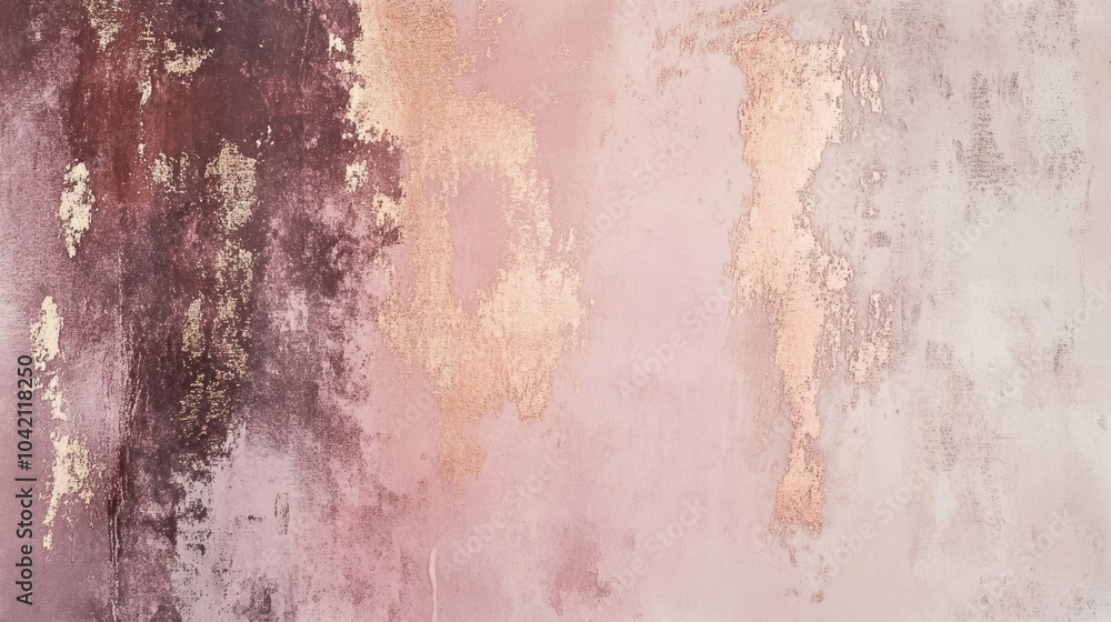 Obraz premium A sophisticated gradient of light pink and rose gold tones with subtle metallic textures.
