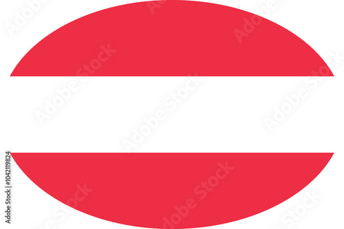 Free Download Oval shaped national flag of the European country of AUSTRIA - GFXLoad