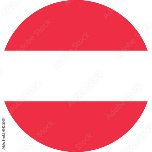 Free Download Circle shaped national flag of the European country of AUSTRIA - GFXLoad