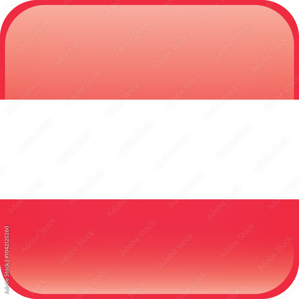 Cube shaped national flag of the European country of AUSTRIA Cube shaped national flag of the European country of AUSTRIA