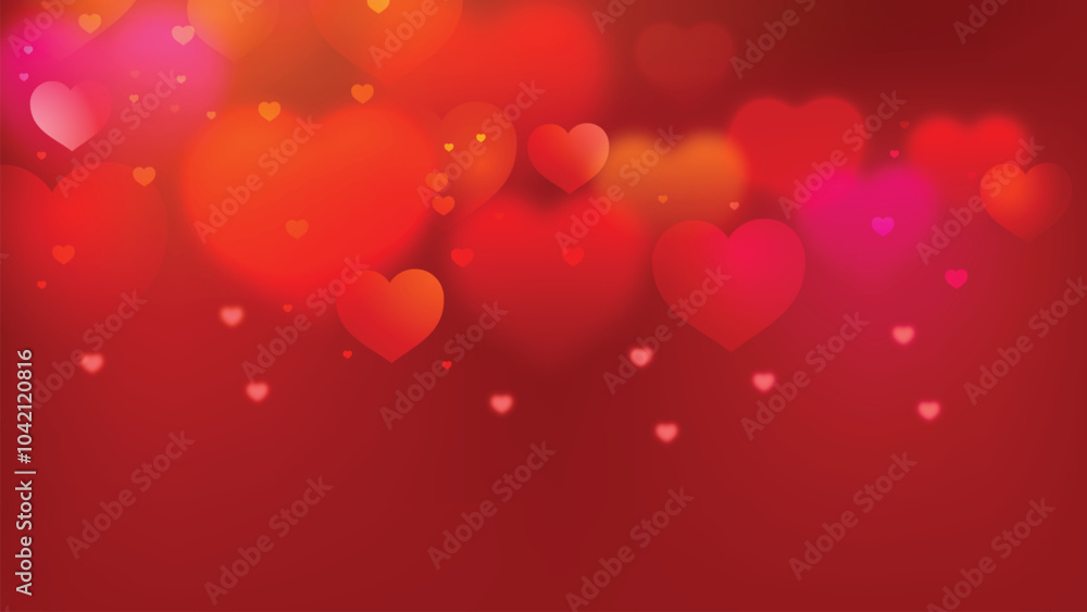 Modern Heart Shapes Abstract Valentine Day Blurred Background Modern Heart Shapes Abstract Valentine Day Blurred Background
