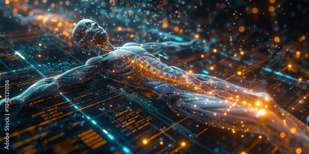 Fototapeta premium Digital Human Anatomy