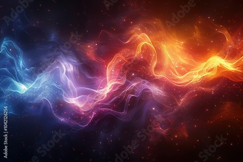 A colorful, swirling galaxy of stars and nebulae