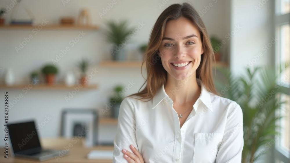 Portrait of a successful businesswoman in her office. Portrait of a successful businesswoman in her office.