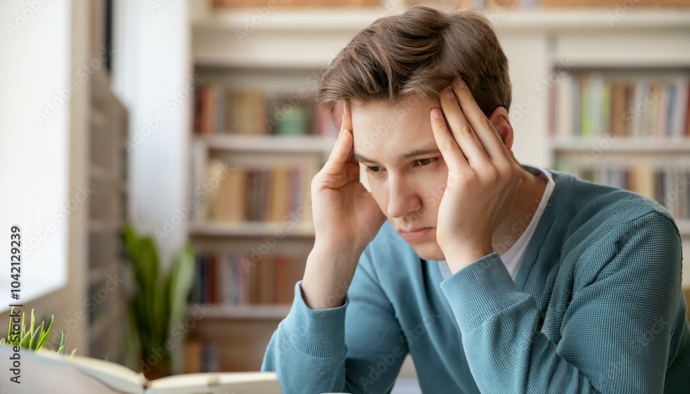 Sad College Student Frustrated With Studying Sad College Student Frustrated With Studying