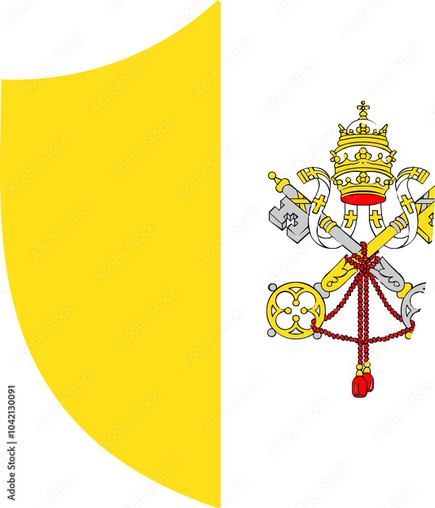 Shield Icon of Vatican City State Flag Shield Icon of Vatican City State Flag