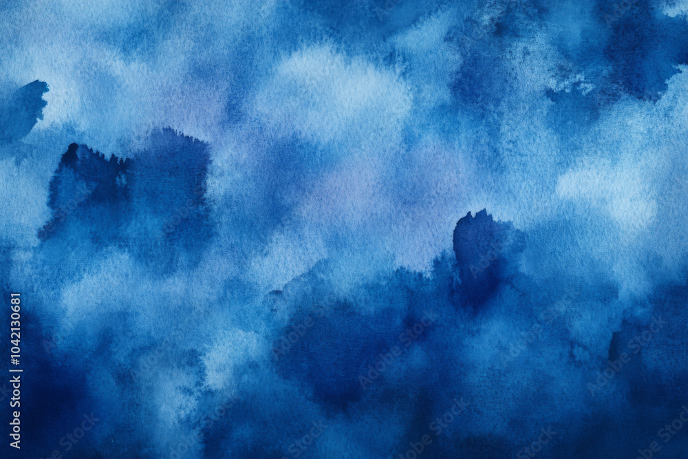 watercolor abstract featuring shades of blue, blending smoothly into each other against a light background. watercolor abstract featuring shades of blue, blending smoothly into each other against a light background.