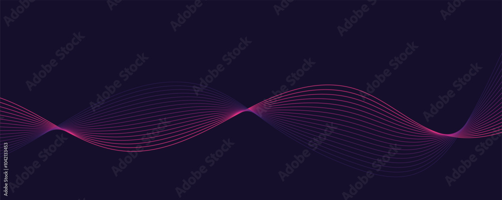 Abstract wave lines on dark blue background. Futuristic wave background. Abstract wave lines on dark blue background. Futuristic wave background.