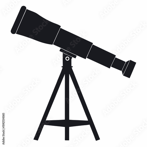 telescope on a white background
