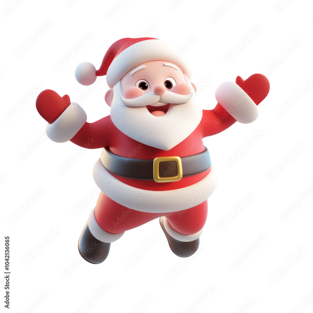 santa claus 3d rendered illustration. Generative AI. santa claus 3d rendered illustration. Generative AI.
