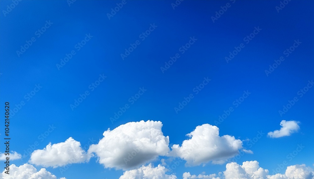 Fototapeta premium 맑고 푸른 하늘에 떠있는 구름들